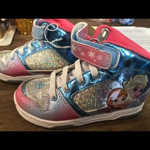 Girls size 11 Frozen high top sneakers